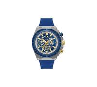 Guess Watch Masterpiece GW0713G1 - Men's Nylon/Silicone Silver/Blue 50mm 5ATM