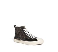 GUESS Men's High-top Trainers with Logo Pattern - Black (Numeric_8)