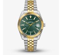 Guess Mens Jaden Two-Tone Green Dial Watch GW0977G4
