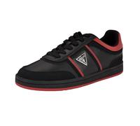 GUESS Men's Lasen Sneaker, Black/Red 001, 9.5 UK