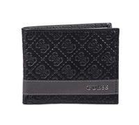 GUESS Men's Leather Slim Bifold Wallet, Black Printed, One Size, Leather Slim Bifold Wallet