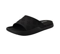 GUESS Men's Magaria Slide Sandal, Black Logo Multi 001, 12 UK