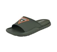 GUESS Men's Marith Slide Sandal, Green/Orange 301, 9 UK