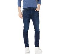 GUESS mens Mid Rise Slim Fit Tapered Leg Jeans Ringer Wash Indigo 34