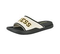 GUESS Men's Mylas Slide Sandal, White/Green Multi 140, 10 UK