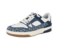 GUESS Men's Nadine Sneaker, White/Denim Multi 140, 9 UK