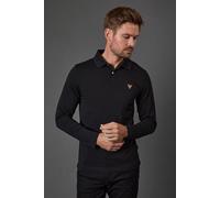 Guess Men's Oliver Long Sleeve Polo Black | Size: Small Guess Black S