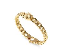 Guess Men's Panther Gold Tone 9mm Curb Bracelet