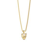 Guess Men's Panther Head Gold Tone 26 Inch Necklace