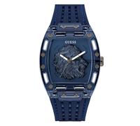 Guess Mens Phoenix Blue Silicone Strap Mineral Glass Blue Dial 5 Bar Watch Case Diameter 42mm GW0959G1