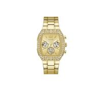 Guess Mens Phoenix Quantum 44mm Gold Stainless Steel Chronograph Quartz Mineral Glass 5ATM Link Bracelet Watch GW1068G2