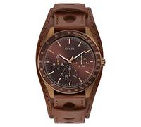 Guess Men's Quartz Analog Watch with Leather Strap W1100G3