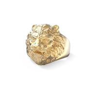 GUESS men's ring LION KING JUMR01307JWYG stainless steel gold lion head, one size, Surgical Steel, No Gemstone