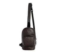 GUESS Men's Sling Crossbody Backpack Coffee Brown