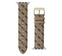 GUESS Mens smartwatch band compatible with Apple watch (42MM-44MM), Chocolate Brown, Modern