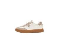 GUESS Men's Sneaker Wiman Leather Shoes White/Beige, white beige, 6 UK