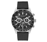 Guess Men Analogue Quartz Watch with Leather Strap GW0098L1
