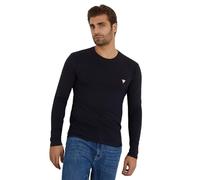 GUESS MEN'S T-SHIRT COTTON LONG SLEEVE SPORT STRETCH BASIC M2YI28J1314, Blue, S