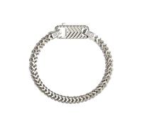 Guess Jewellery Guess Gents Pitstop Textured Hook Chain Bracelet 0.8cm, 21cm