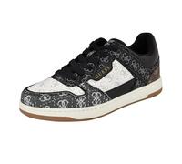 GUESS Men's Tirry Sneaker, Black Logo Multi 001, 8 UK
