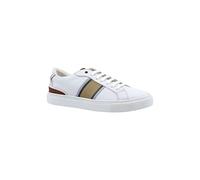 GUESS Men's Todi Low Sneaker, White Beige, 6 UK