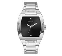 GUESS Men's Trend Tonneau Diamond 43mm Quartz Watch with Stainless Steel Strap, Silver, 27 (Model: GW0387G1)