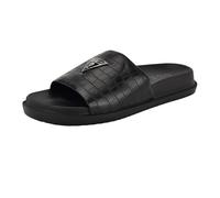 GUESS Men's Vesper Slide Sandal, Black Croco 003, 7 UK
