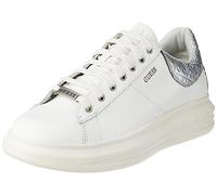 GUESS Men's Vibo Trainers, White Silver, 11 UK