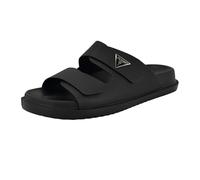 GUESS Men's Visel Sandal, Black Saffiano Texture 001, 8 UK