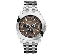 Guess Men's Watch Auto Pilot 12555G1, Silver/Brown, Bracelet
