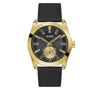 Guess Men's Watch Greyson Leather, Black, Strap.