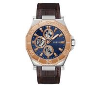Guess Men's Watch Watch Prime Leather, Brown, One size, Modern