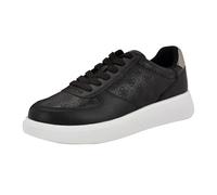 GUESS Men's Wulfred Sneaker, Black/Pewter Logo Multi 001, 8 UK