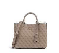 GUESS Meridian II Girlfriend Satchel Bag Latte Logo