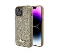 Guess Metal Script Case Disco Gold - iPhone 15