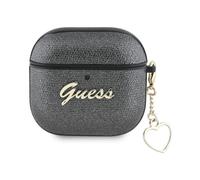 Guess Metallic Script Charm Case for AirPods 4 Black - GUA4PGMCSK
