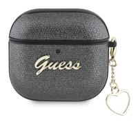 Guess Metallic Script Charm Case for AirPods 4 Black - GUA4PGMCSK