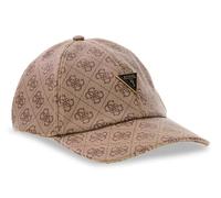 GUESS Monogram Logo Baseball Cap, Beige and Brown, Adjustable