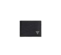 GUESS Milano Black Leather Wallet with Removable Card Holder, 11 x 8 x 2 cm, 7 Credit Card Slots