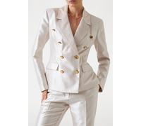GUESS Milla Double Breast Platinum Multi size 36 | Blazers Outlet | Women | Gray 36