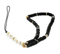 GUESS Mobile Phone Straps Gustpeark Phone Strap Black Heishi Beads, x, Metal, Agate
