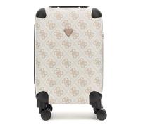 GUESS Monogram Wheeled Suitcase, Beige and Black, 4 Swivel Wheels, beige, Cabina, Elegant