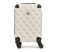 GUESS Monogram Wheeled Suitcase, Beige and Black, 4 Swivel Wheels, beige, Cabina, Elegant