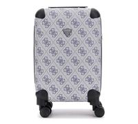 GUESS Monogrammed Design Wheeled Suitcase, Grey and Blue, 4 Swivel Wheels, Elegant Style