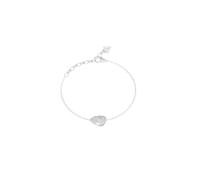 GUESS Moon Drops 14mm Pebble Pave Bracelet Rhodium silver-coloured