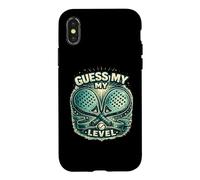 Guess My Level Funny Padel Pun For Padel Players Case for iPhone X/XS