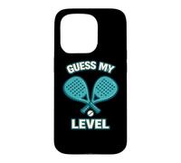 Guess My Level Funny Padel Pun For Players Case for iPhone 15 Pro