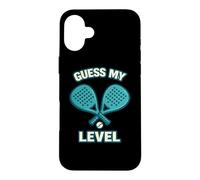 Guess My Level Funny Padel Pun For Players Case for iPhone 16 Plus