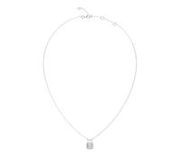 GUESS My Secret Women's Silver Tone Mini Crystal Padlock Necklace
