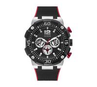 Guess Men's Analog Quartz Watch GW0264G1 Silicone Strap Black 50mm